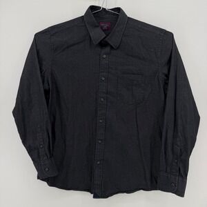 UNTUCKit Button Down Mens XL Gray Solid Cotton Slim Fit Long Sleeve Shirt